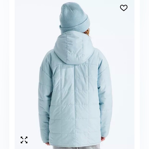 The North Face Reversible Shasta Long Parka Jacket Powder Blue Size M BNWT - Picture 4 of 9